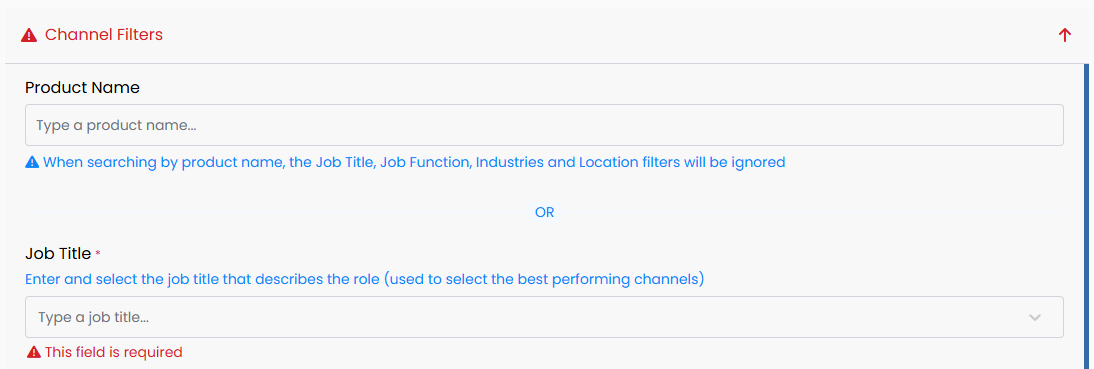 Channel Filter Error